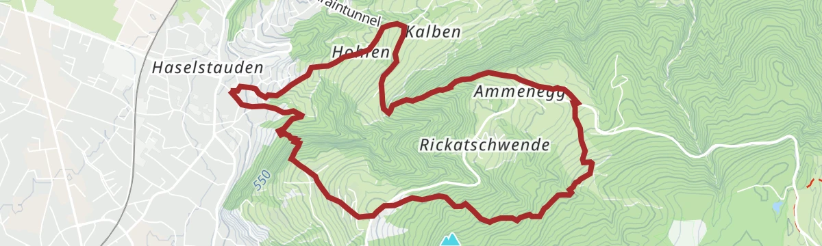 Route map: Aussichtsreiche Rundwanderung: Dornbirn Haselstauden – Ammenegg – Oberfallenberg